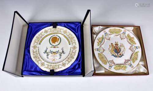 Two cased Royal commemorative plates to include Caverswall C...