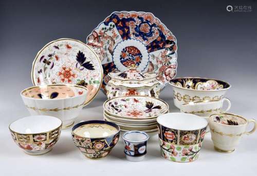 A collection of 19th century Staffordshire Imari pattern din...