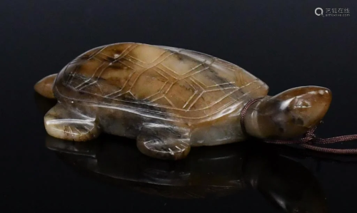 A Turtle Shape Jade Carving