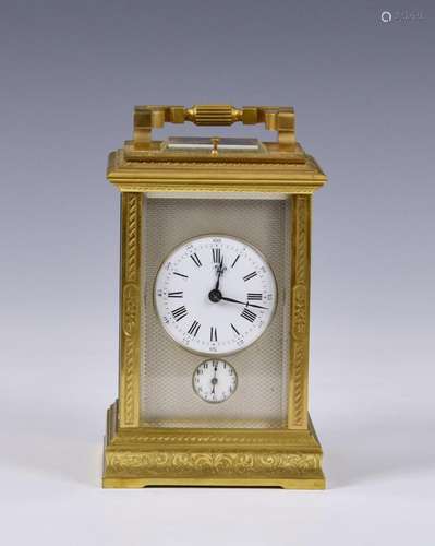 A Grande Sonnerie gilt brass carriage clock made for the Chi...