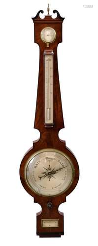 A George IV mahogany and ebony wheel barometer by Deards of ...