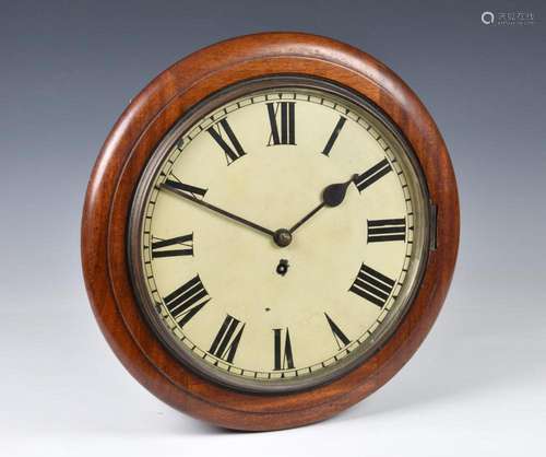 A 19th century mahogany school clock