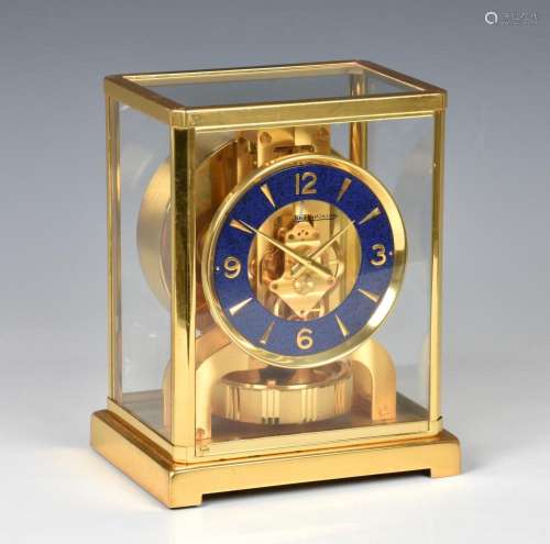 A Jaeger LeCoultre gilt brass Atmos clock