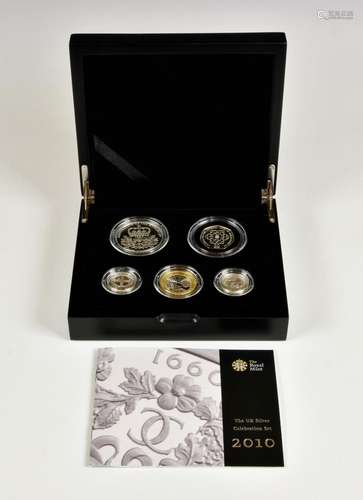 Numismatics interest - The Royal Mint 2010 UK Silver Five Co...