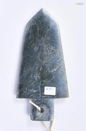 A Celadon Dagger Axe w/ Box