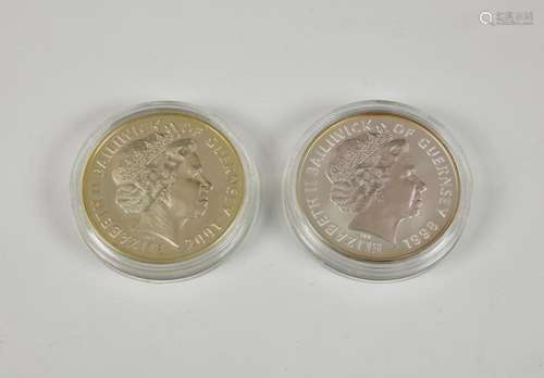 Numismatics interest - Two Elizabeth II Bailiwick of Guernse...