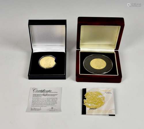 Numismatics interest - The London Mint Gold-plated silver Tr...