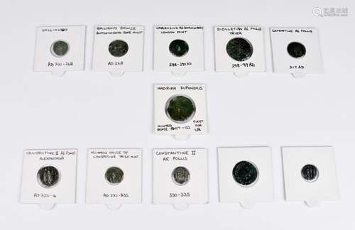 Roman coinage - to include Hadrian Æ Dupondius AD118