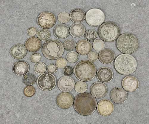 Numismatics - A quantity of various silver coinage to includ...