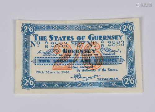 British Banknote - The States of Guernsey - German Occupatio...