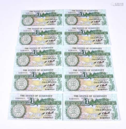 BRITISH BANKNOTES - The States of Guernsey - One Pounds cons...