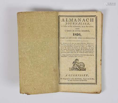 A Guernsey Almanach Journalier 1826