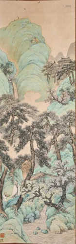 After Wen Zhengming (1470-1559) Figures & Landscap