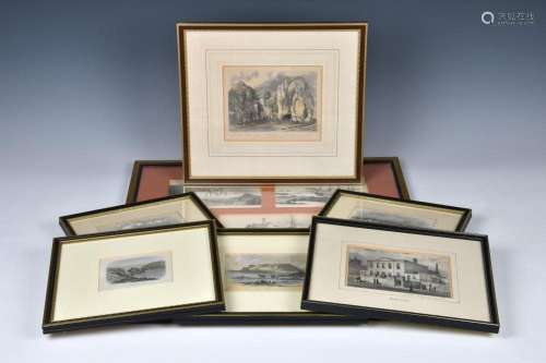 A collection of fifteen 19th century framed Guernsey bookpla...