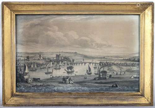 An early 19th century lithograph of Rochester, Kent