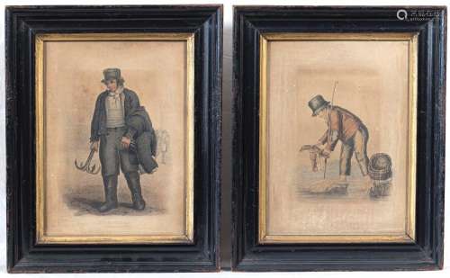 Six 19th century hand coloured lithographs by Busby