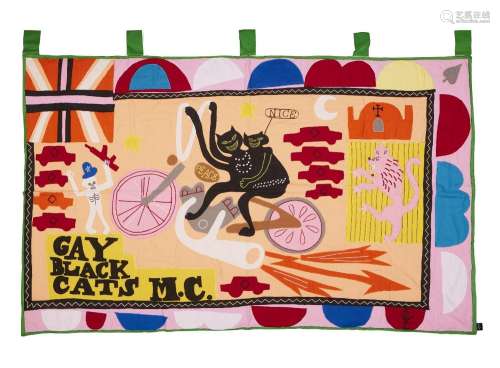 GraysonPerryCBERA,Britishb.1960-GayBlackCatsMC,2017;cottonfa...