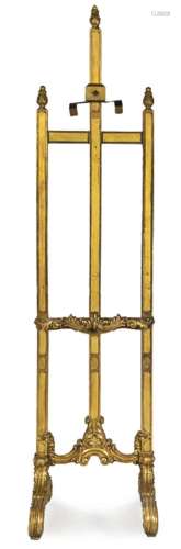 Louis XVI style easel in gilded wood. Late 19th century Fran...