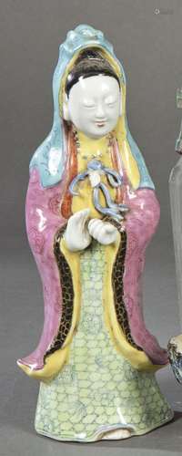 "Woman" in Chinese porcelain with polychrome ename...