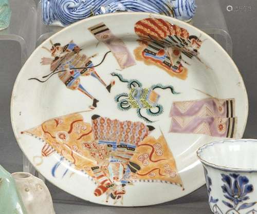 Small Japanese porcelain tray from Satsuma, Meiji Period (18...