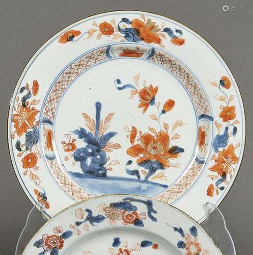 Company of the Indies Imari-type porcelain plate, Qing Dynas...