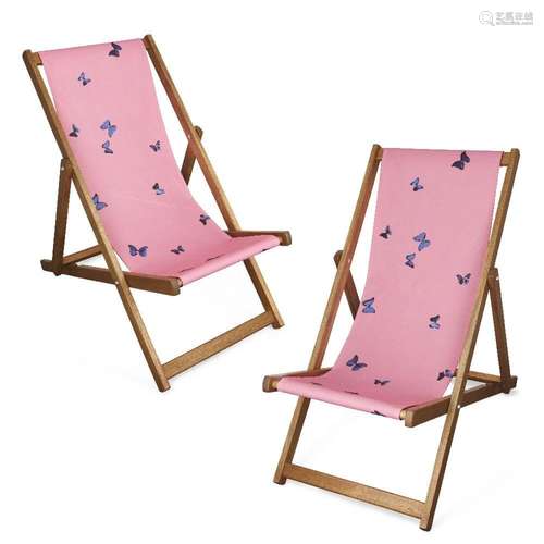 DamienHirst,Britishb.1965-DeckChairs,2007;twoscreenprintfabr...