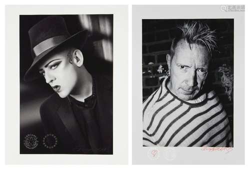 HannahDomagala,Britishb.1976-BoyGeorge;blackandwhiteprintons...