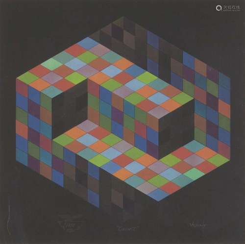 VictorVasarely,French/Hungarian1908-1997-Gesalt,1971;offsetl...