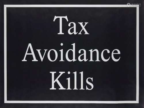 JeremyDeller,Britishb.1966-TaxavoidanceKills,2020;offsetlith...