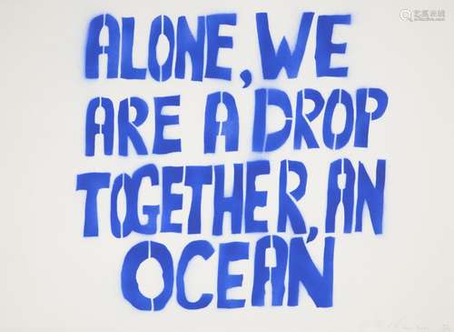 SamDurant,Americanb.1961-Alone,WeAreaDrop,TogetheranOcean(or...