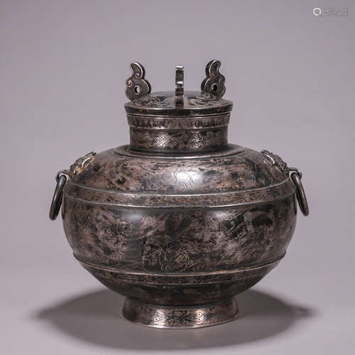 Silver Immortal Double-Eared Vessel