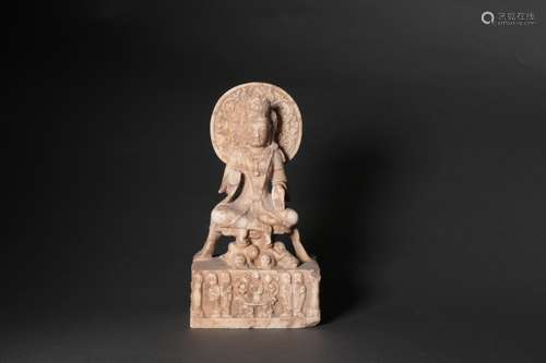 Carved Stone Figure of Guanyin