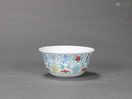 Doucai Glaze Longevity Cup