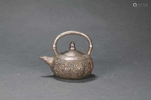 Silver Pot with Loop Handle