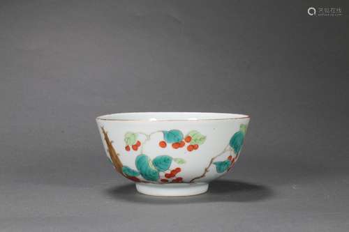 Famille Rose Flower Bowl