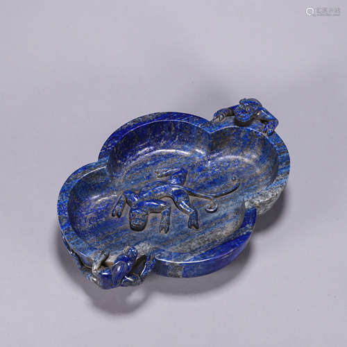 Lapis Lazuli Dragon Brush Washer