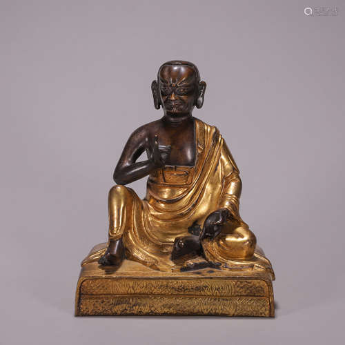 Gilt-Bronze Figure of Guru