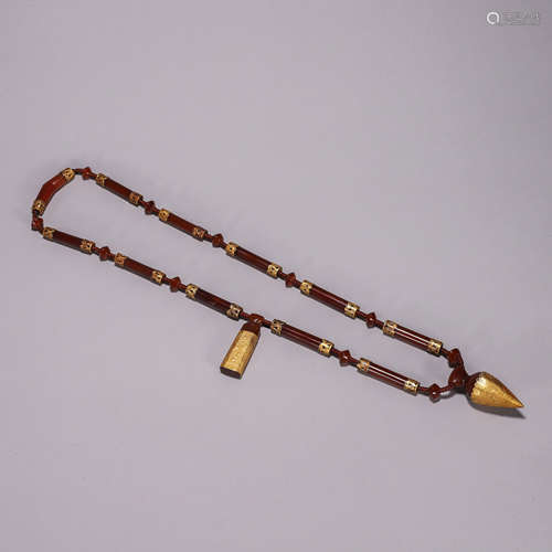 Gold Coating Agate Necklace