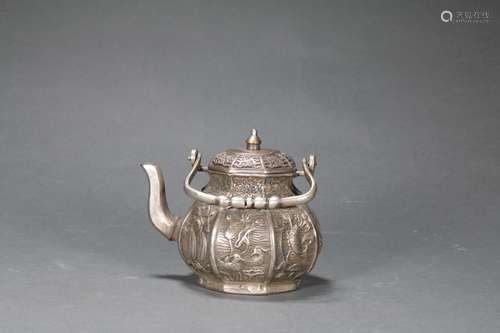 Silver Pot with Loop Handle