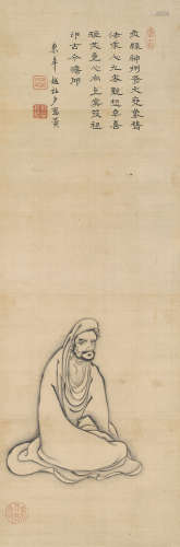 1639～1695 东皋 菩提达摩 设色绢本 立轴
