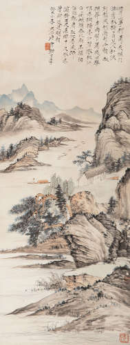1910～1993 唐云 山水 设色纸本 立轴