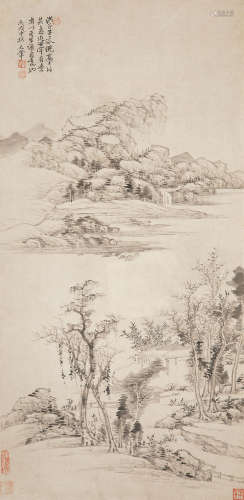 1632～1717 王石谷 山水 水墨纸本 立轴