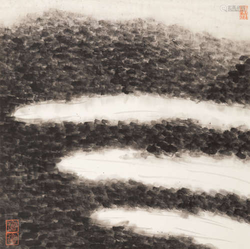 b.1942 姜宝林 山水 设色纸本 镜片