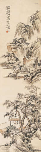 1864～1938 俞云 山水 设色纸本 立轴