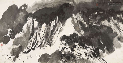 b.1942 姜宝林 山水 设色纸本 镜片