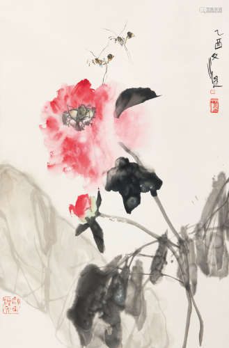 1938～1993 江文湛 花卉 设色纸本 立轴