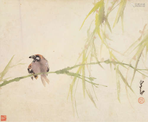 1905～1998 赵少昂 花鸟 设色纸本 镜片