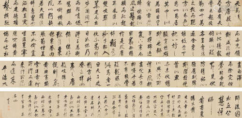 1555～1636 董其昌 书法《天马赋》 水墨纸本 手卷