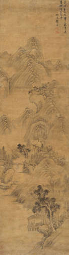 1864～1916 徐坊 山水 设色绢本 立轴