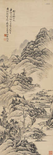 1856～1937 李子昭 山水 设色纸本 立轴